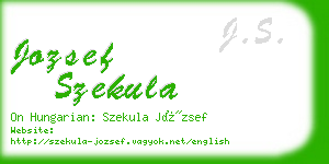jozsef szekula business card